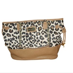 Betsey johnson animal print shoulder purse. NWOT tan and animal print.